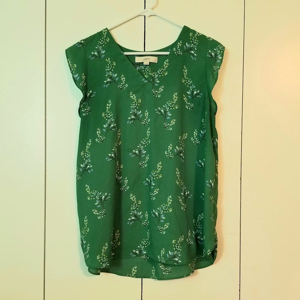 Loft Maternity Flutter-Sleeve Top